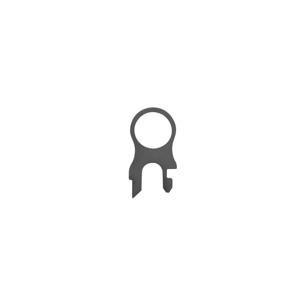 Translation missing: en.Black Leatherman Quick-Release Lanyard Ring featuring a circular loop with a multi-purpose flat attachment end for easy connection to tools or keychains