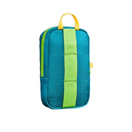 Translation missing: en.Leatherman Tool Pouch in Teal Twist with neon green front strap and yellow top handle