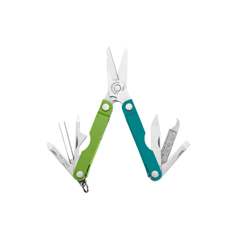 Translation missing: en.Teal Twist Leatherman Micra® compact multi-tool with scissors, screwdrivers, and more for everyday tasks