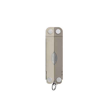 Translation missing: en.Winter Fog Leatherman Micra® multi-tool closed, showcasing its compact design and keychain attachment