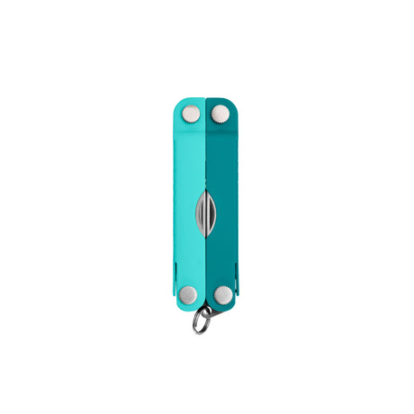 Translation missing: en.Parakeet Leatherman Micra® multi-tool closed, showcasing its compact design and keychain attachment