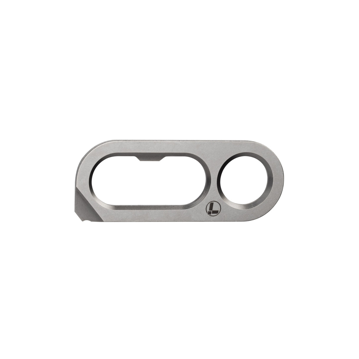 Translation missing: en.Leatherman OPNR from the front showing the milled details that are the function of the tool