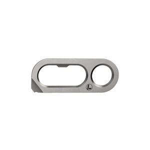 Translation missing: en.Leatherman OPNR from the front showing the milled details that are the function of the tool