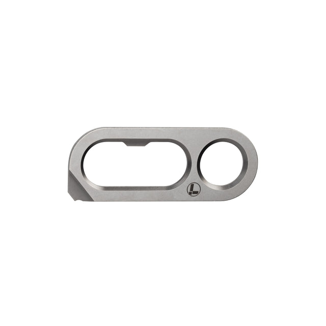 Translation missing: en.Leatherman OPNR from the front showing the milled details that are the function of the tool