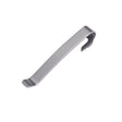 Translation missing: en.Front side of the Matte Silver Leatherman Quick-Release Pocket Clip showing the flat engravable surface