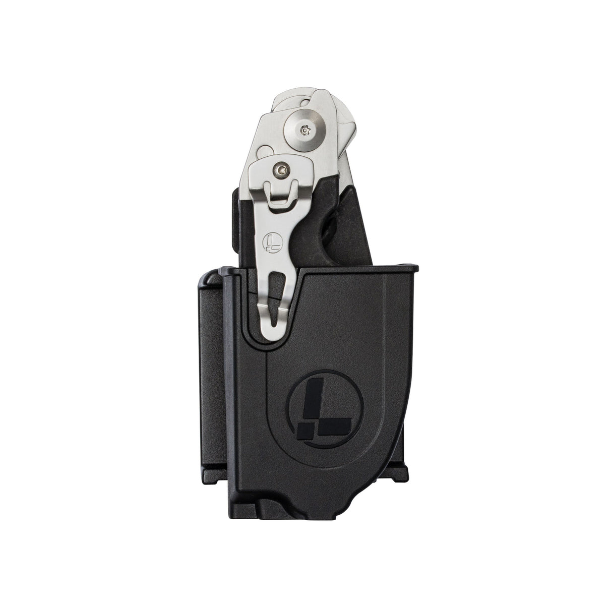 Translation missing: en.Black Raptor® Rescue holster with a folded Leatherman Raptor® Rescue inside