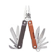 Translation missing: en.Burnt Sienna Leatherman Rebar® multi-tool with pliers and various tools extended, showcasing durable design