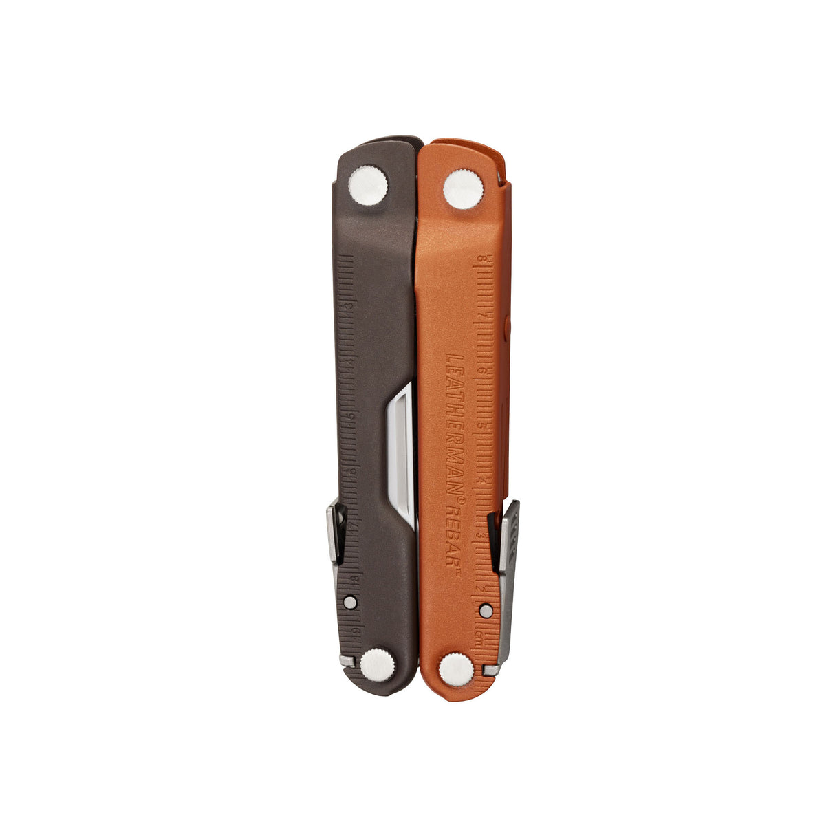 Translation missing: en.Burnt Sienna Leatherman Rebar® multi-tool closed, showcasing its durable design and versatile functionality