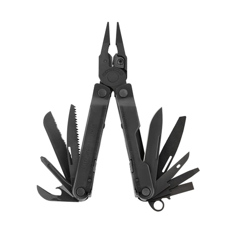 Translation missing: en.Black Leatherman Rebar® multi-tool with pliers and various tools, ideal for work and DIY tasks