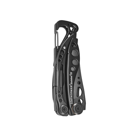 Translation missing: en.Onyx Leatherman Skeletool® CX multitool folded closed with carabiner clip and cutout handle design