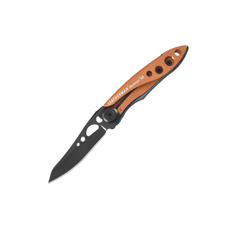 Translation missing: en.Aurora Skeletool KB folding knife with black partially skeletonized blade and orange handle