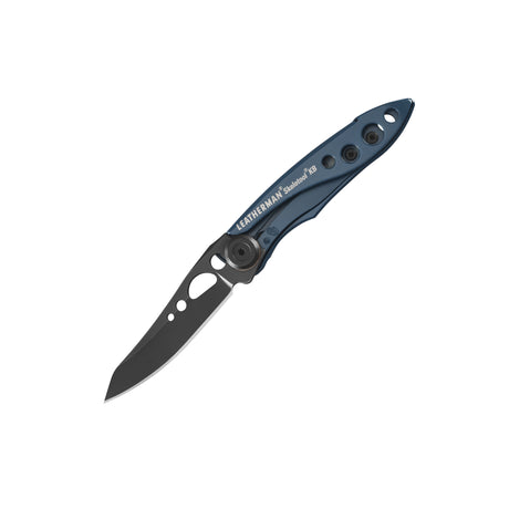 Translation missing: en.Leatherman Skeletool KB folding knife with black blade and Nocturnal handle, blade open