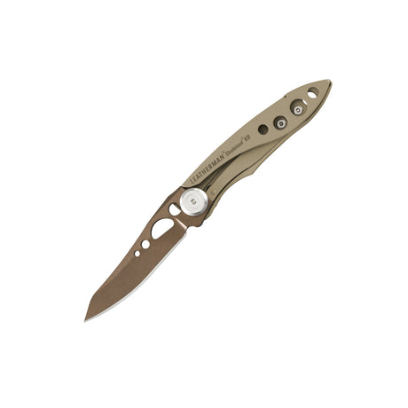 Translation missing: en.Leatherman Skeletool KB folding knife in Sandstorm with partially skeletonized blade and handle