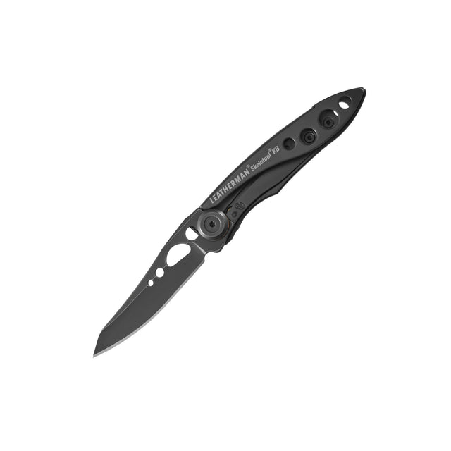 Translation missing: en.Skeletool KB folding knife in Onyx with partially skeletonized blade and curved handle