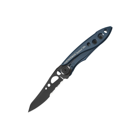 Translation missing: en.Leatherman Skeletool KBX folding knife with black partially serrated blade and Nocturnal handle