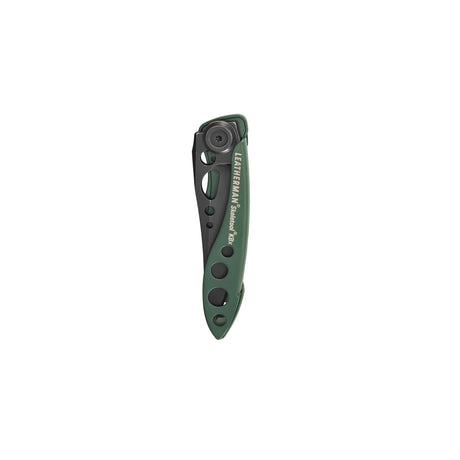 Translation missing: en.Closed Leatherman Skeletool KBX folding knife in OD Green with cutout handle design