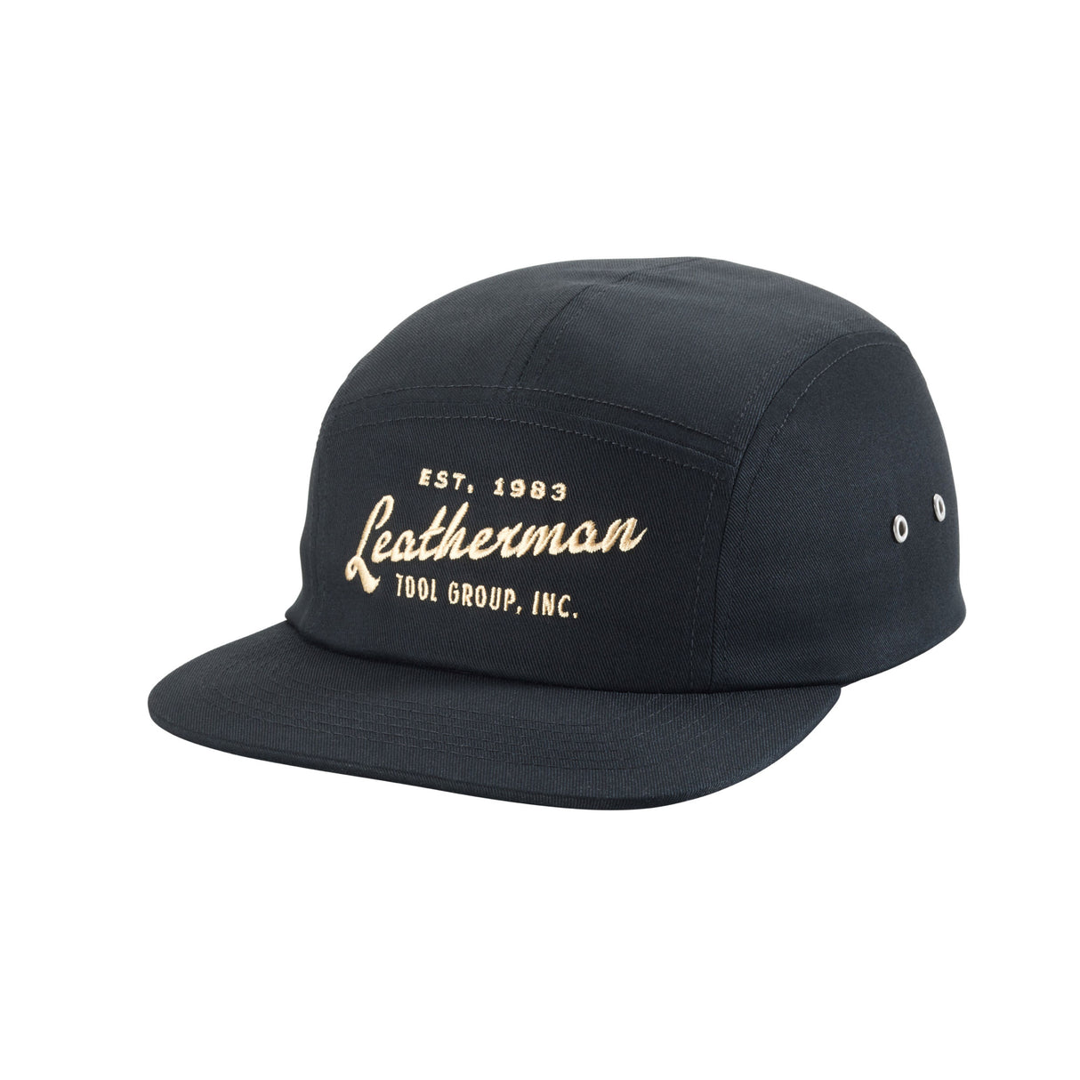 Translation missing: en.Leatherman vintage 5-panel hat with showcasing 'Leatherman' in cursive font. Established 1983