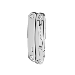 Translation missing: en.Stainless steel Leatherman Wingman® multi-tool closed showcasing the pocket clip and compact design
